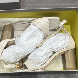 Chic Cream Block Heel Sandals